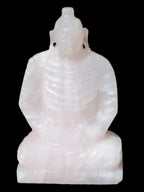 Mangano Calcite hand-carved Buddha statue 52*79*241mm 3285g Rocks and Things Store