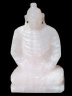 Mangano Calcite hand-carved Buddha statue 52*79*241mm 3285g Rocks and Things Store