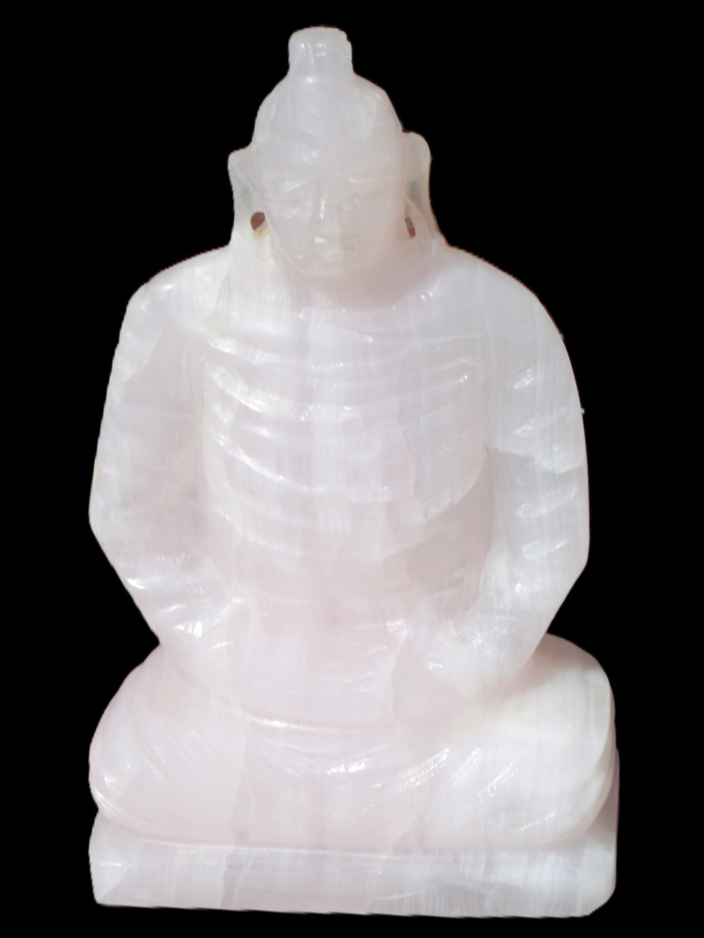 Mangano Calcite hand-carved Buddha statue 52*79*241mm 3285g Rocks and Things Store