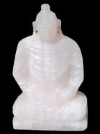 Mangano Calcite hand-carved Buddha statue 52*79*241mm 3285g Rocks and Things Store