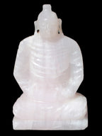 Mangano Calcite hand-carved Buddha statue 52*79*241mm 3285g Rocks and Things Store