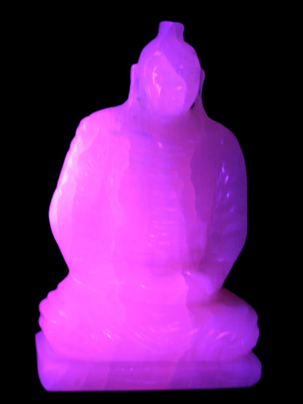 Mangano Calcite hand-carved Buddha statue 52*79*241mm 3285g Rocks and Things Store