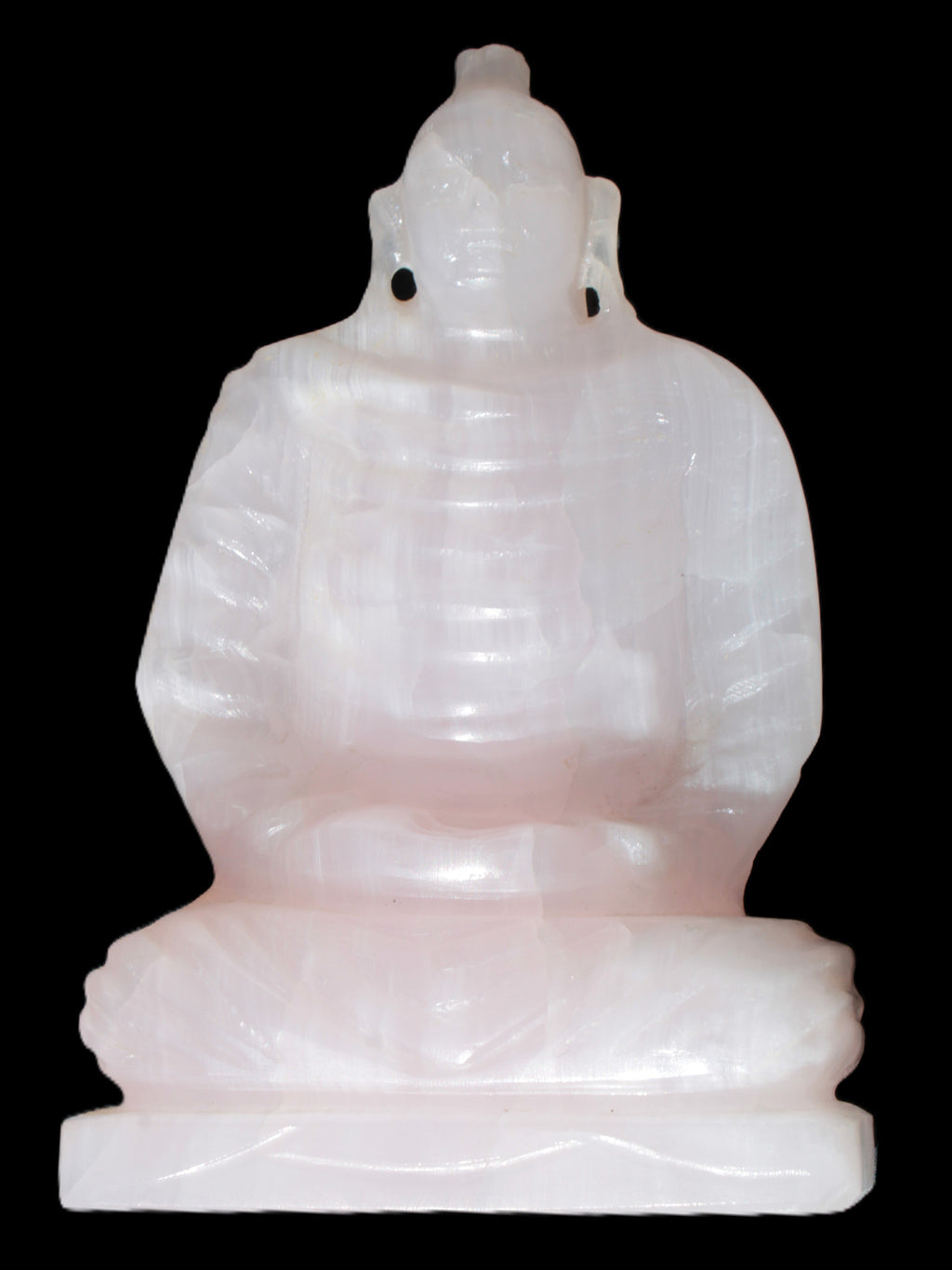 Mangano Calcite hand-carved Buddha statue 52*79*241mm 3285g Rocks and Things Store