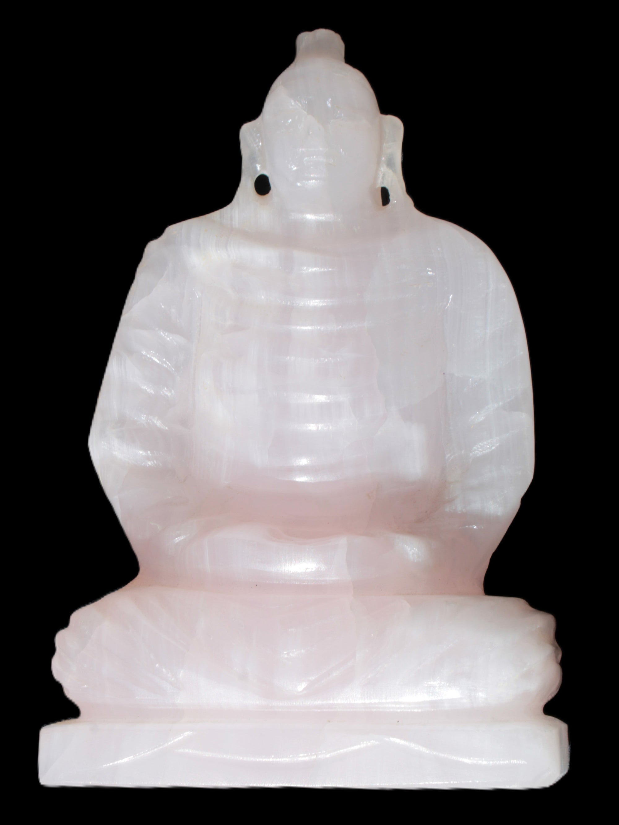 Mangano Calcite hand-carved Buddha statue 52*79*241mm 3285g Rocks and Things Store