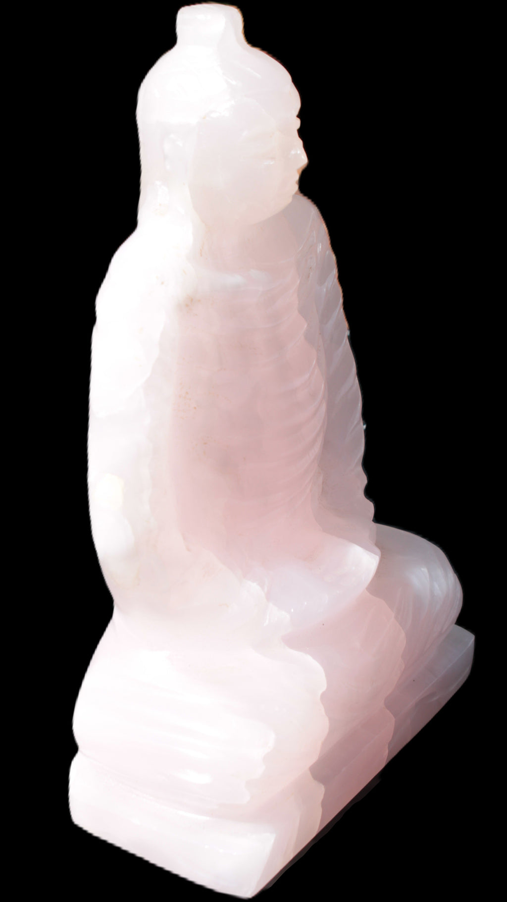 Mangano Calcite hand-carved Buddha statue 52*79*241mm 3285g Rocks and Things Store
