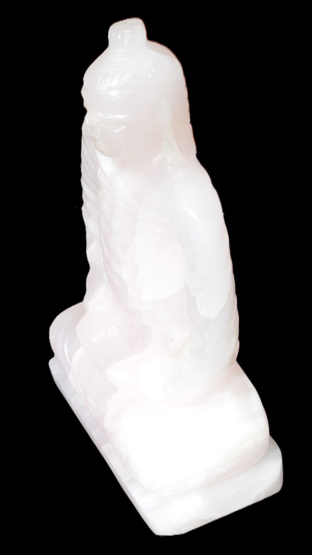 Mangano Calcite hand-carved Buddha statue 52*79*241mm 3285g Rocks and Things Store