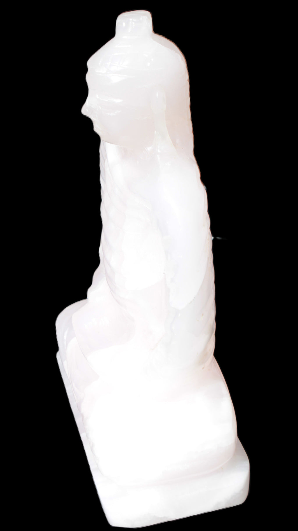 Mangano Calcite hand-carved Buddha statue 52*79*241mm 3285g Rocks and Things Store