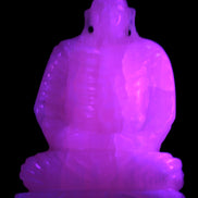 Mangano Calcite hand-carved Buddha statue 52*79*241mm 3285g Rocks and Things Store