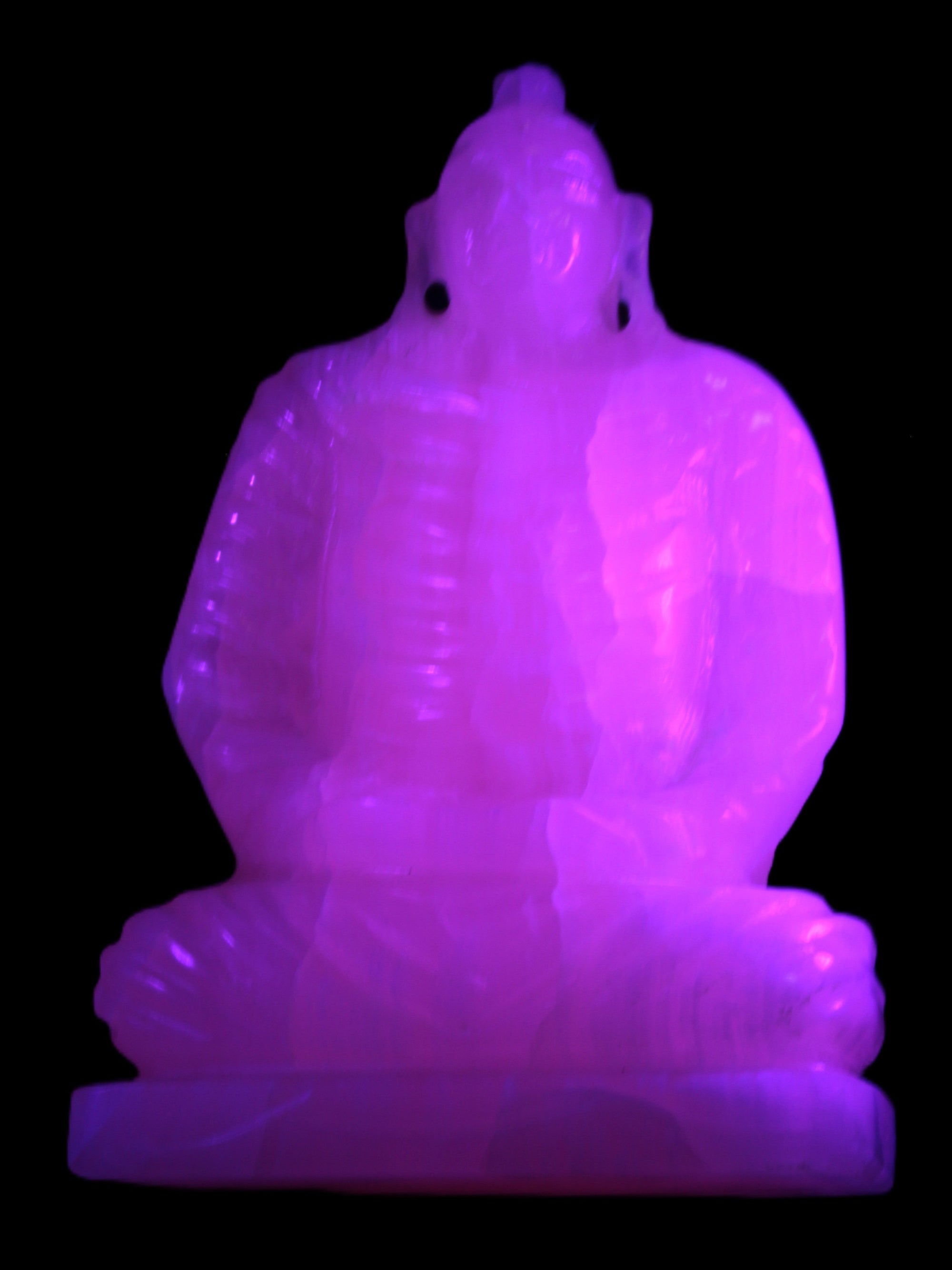 Mangano Calcite hand-carved Buddha statue 52*79*241mm 3285g Rocks and Things Store