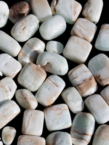 Caribbean Calcite 41 tumbled stones 20*10mm - 27*20mm  590g Wholesale Rocks and Things Store