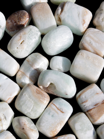 Caribbean Calcite 41 tumbled stones 20*10mm - 27*20mm  590g Wholesale Rocks and Things Store