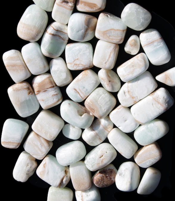 Caribbean Calcite 41 tumbled stones 20*10mm - 27*20mm  590g Wholesale Rocks and Things Store