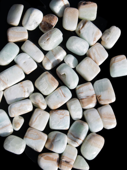 Caribbean Calcite 41 tumbled stones 20*10mm - 27*20mm  590g Wholesale Rocks and Things Store