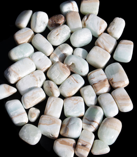 Caribbean Calcite 41 tumbled stones 20*10mm - 27*20mm  590g Wholesale Rocks and Things Store