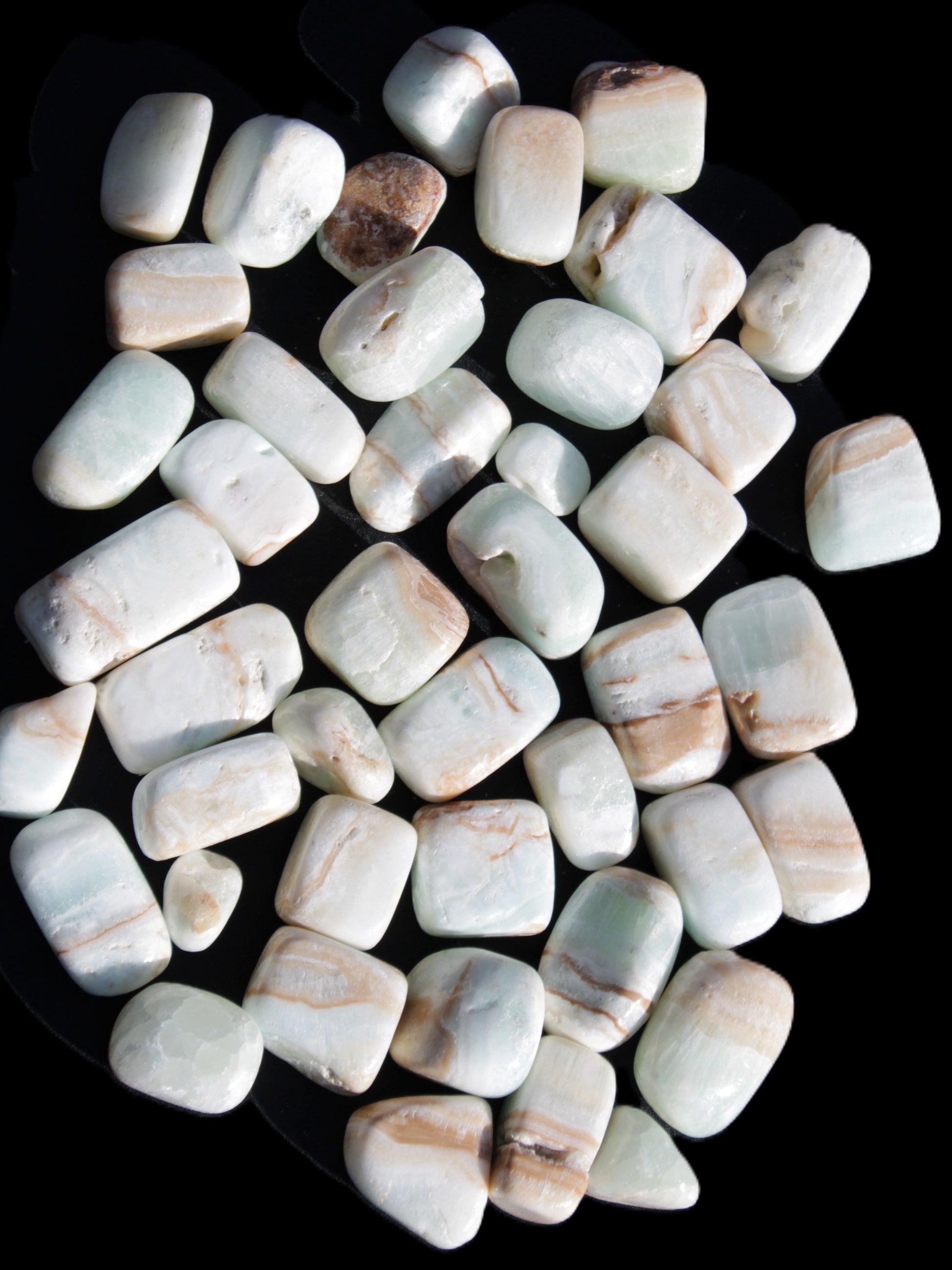 Caribbean Calcite 41 tumbled stones 20*10mm - 27*20mm  590g Wholesale Rocks and Things Store