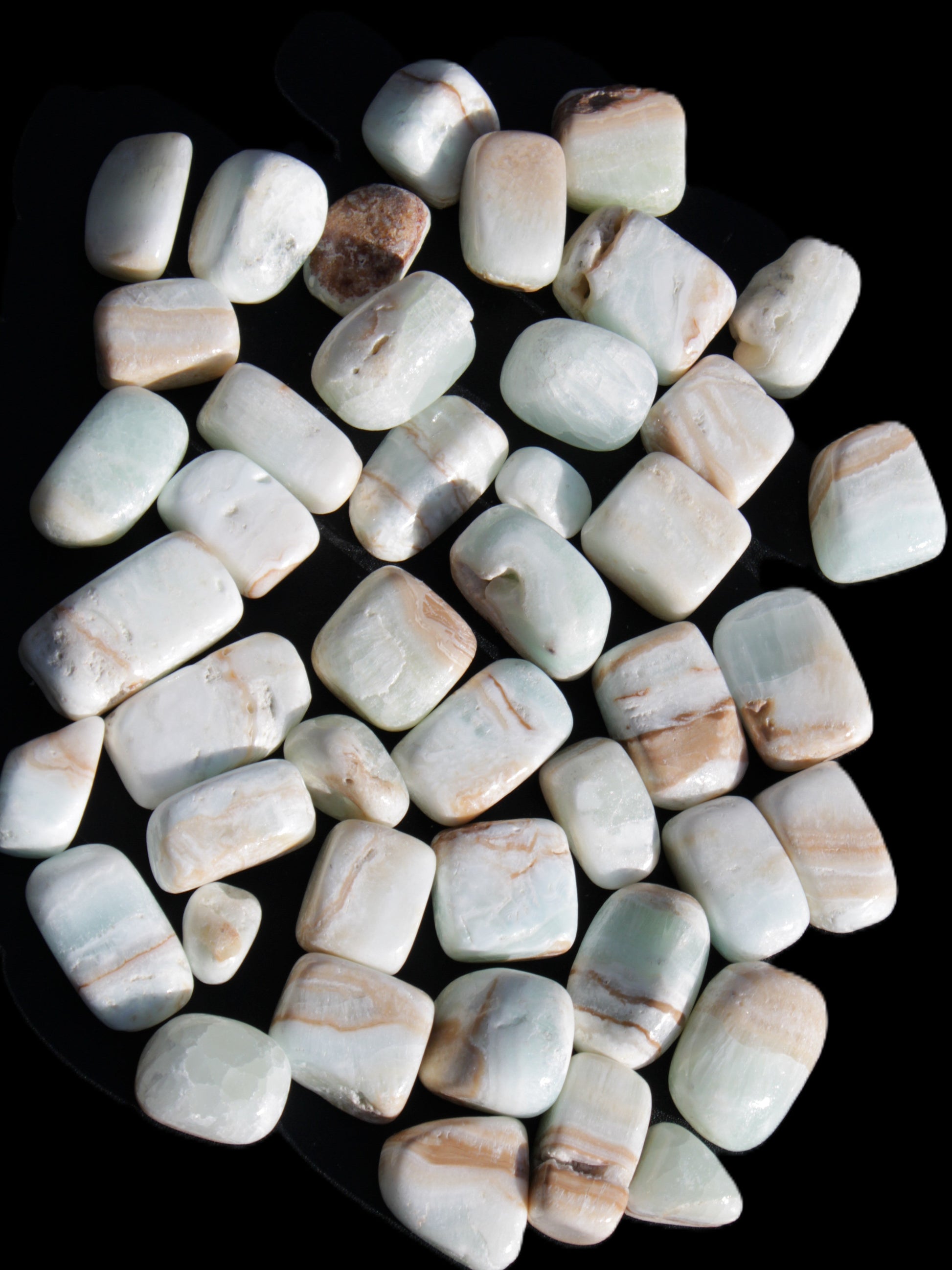 Caribbean Calcite 41 tumbled stones 20*10mm - 27*20mm  590g Wholesale Rocks and Things Store