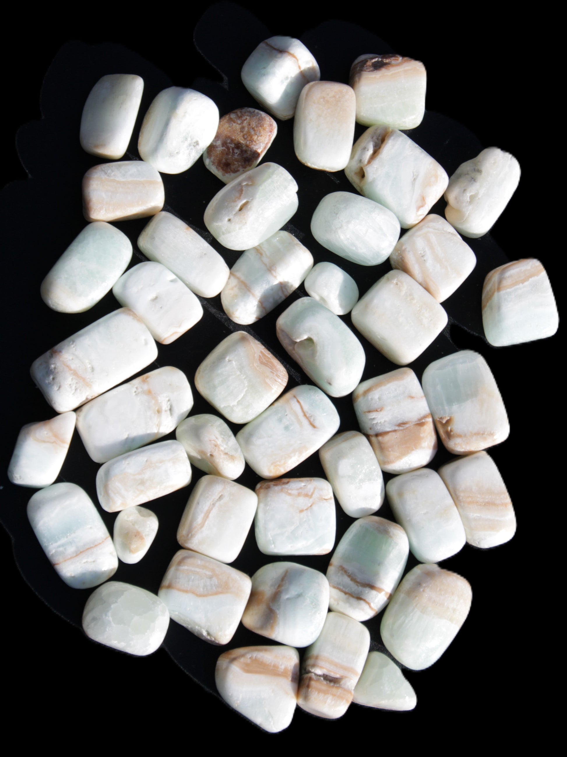 Caribbean Calcite 41 tumbled stones 20*10mm - 27*20mm  590g Wholesale Rocks and Things Store