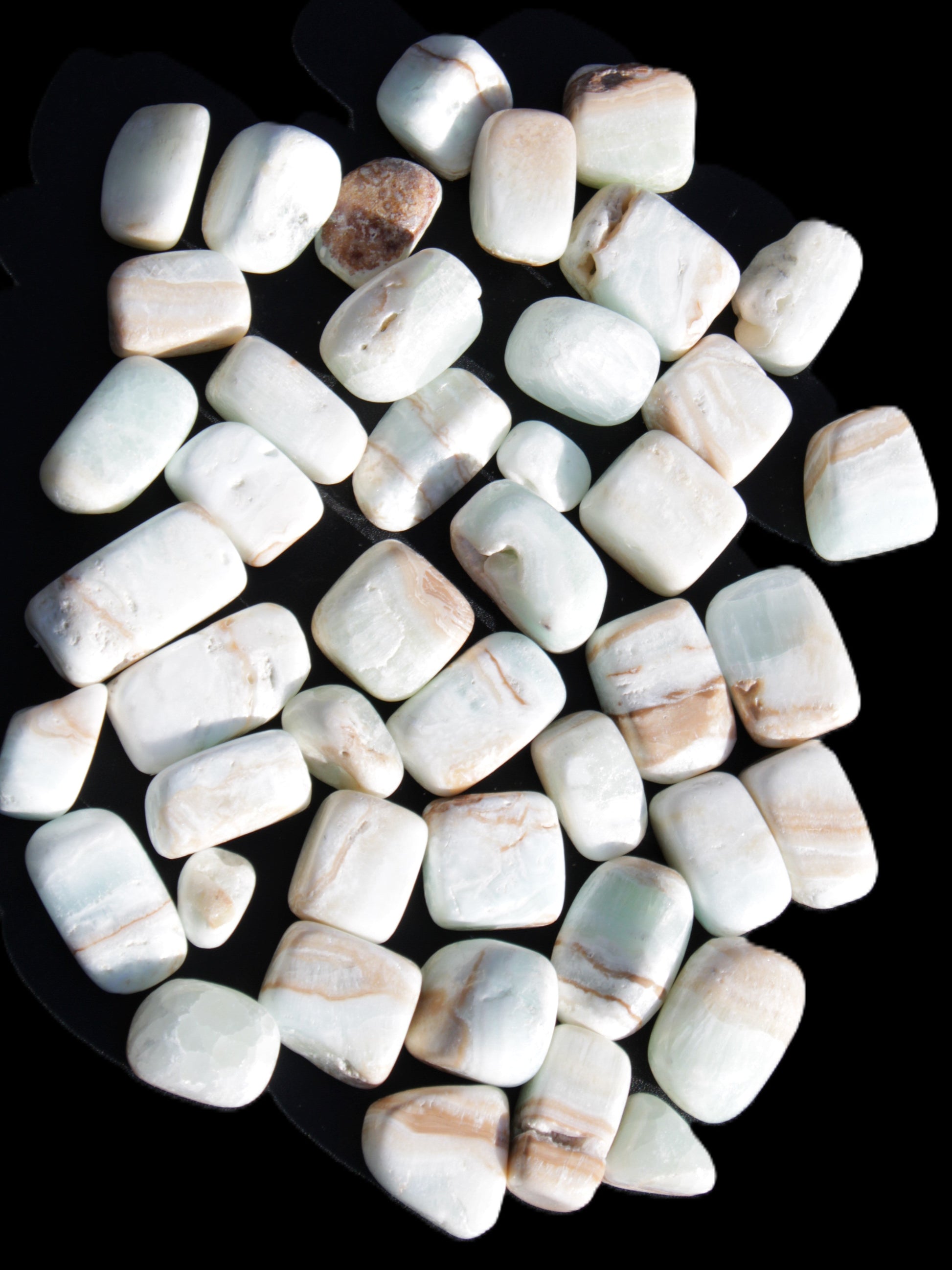 Caribbean Calcite 41 tumbled stones 20*10mm - 27*20mm  590g Wholesale Rocks and Things Store