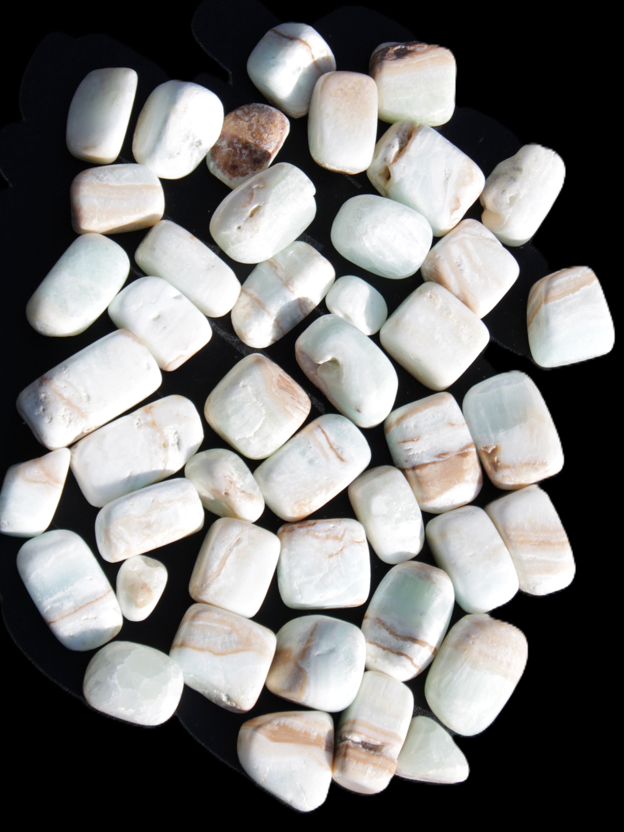 Caribbean Calcite 41 tumbled stones 20*10mm - 27*20mm  590g Wholesale Rocks and Things Store