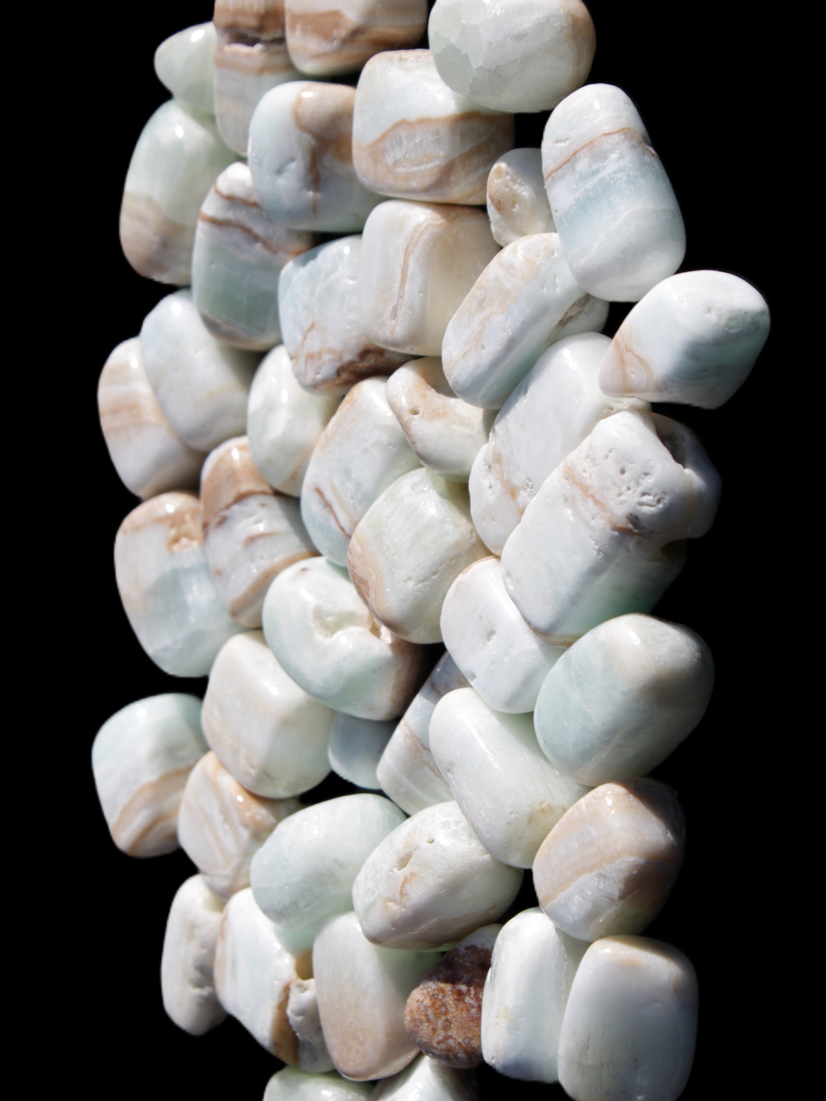 Caribbean Calcite 41 tumbled stones 20*10mm - 27*20mm  590g Wholesale Rocks and Things Store