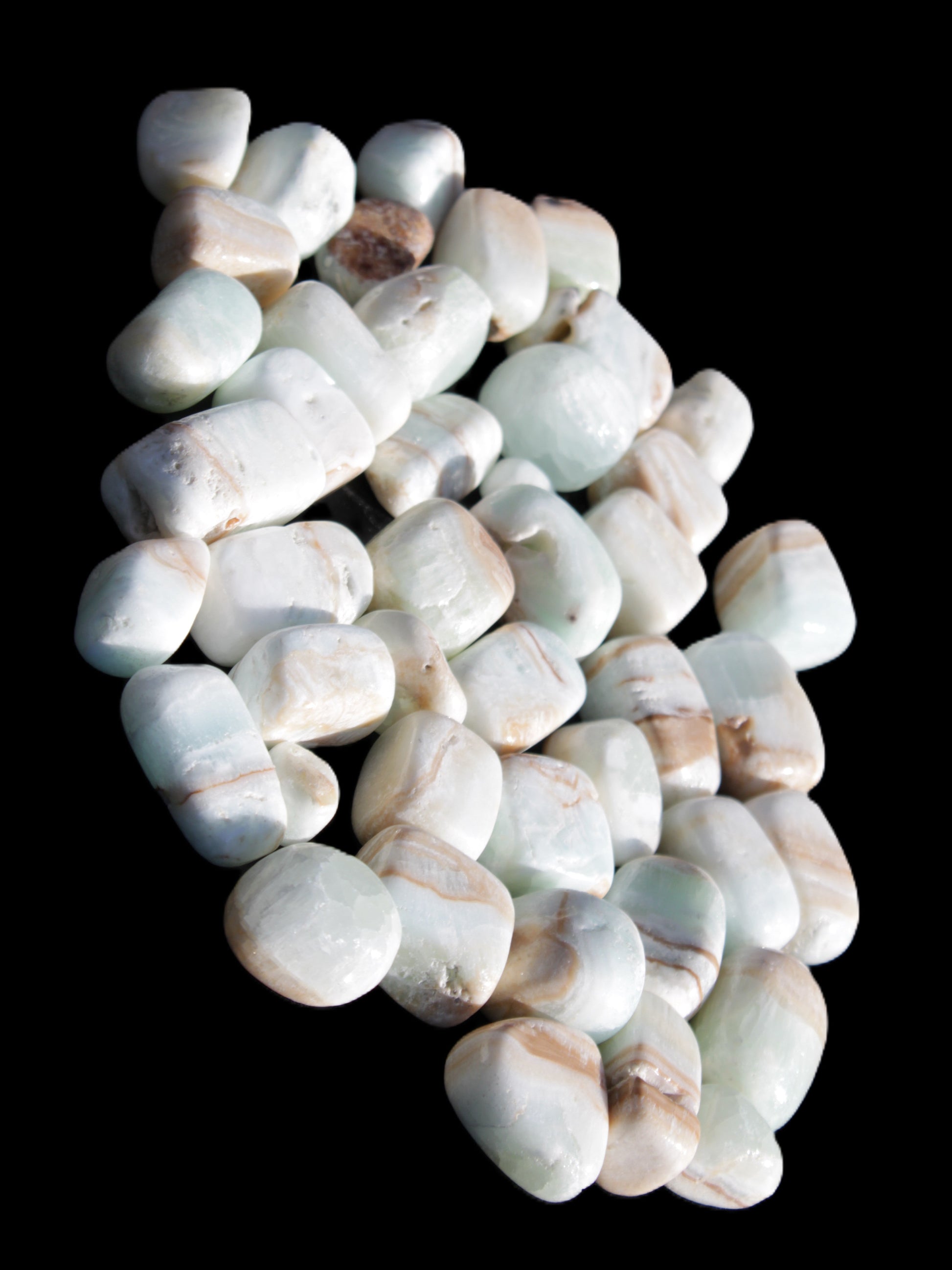 Caribbean Calcite 41 tumbled stones 20*10mm - 27*20mm  590g Wholesale Rocks and Things Store