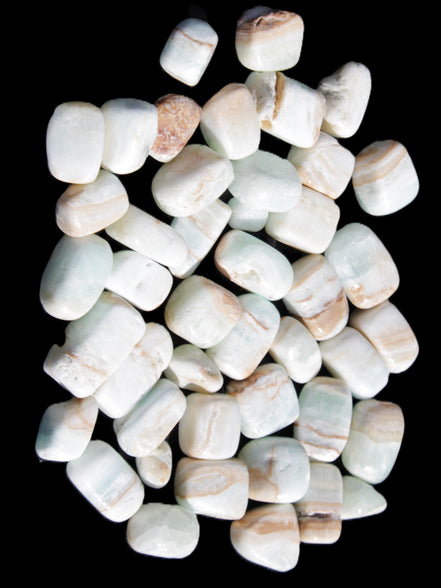 Caribbean Calcite 41 tumbled stones 20*10mm - 27*20mm  590g Wholesale Rocks and Things Store