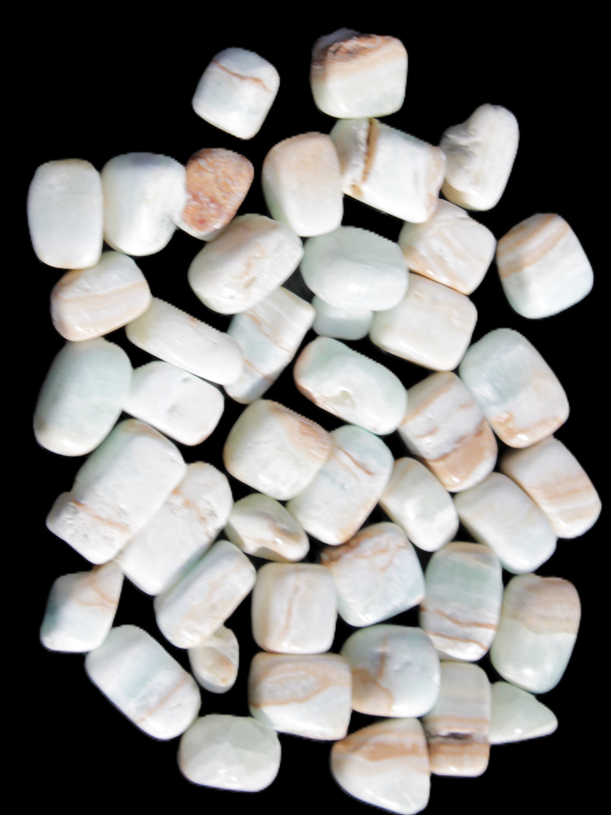 Caribbean Calcite 41 tumbled stones 20*10mm - 27*20mm  590g Wholesale Rocks and Things Store