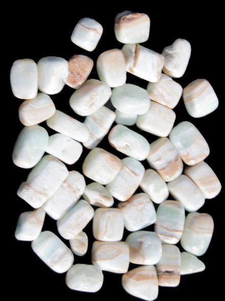 Caribbean Calcite 41 tumbled stones 20*10mm - 27*20mm  590g Wholesale Rocks and Things Store