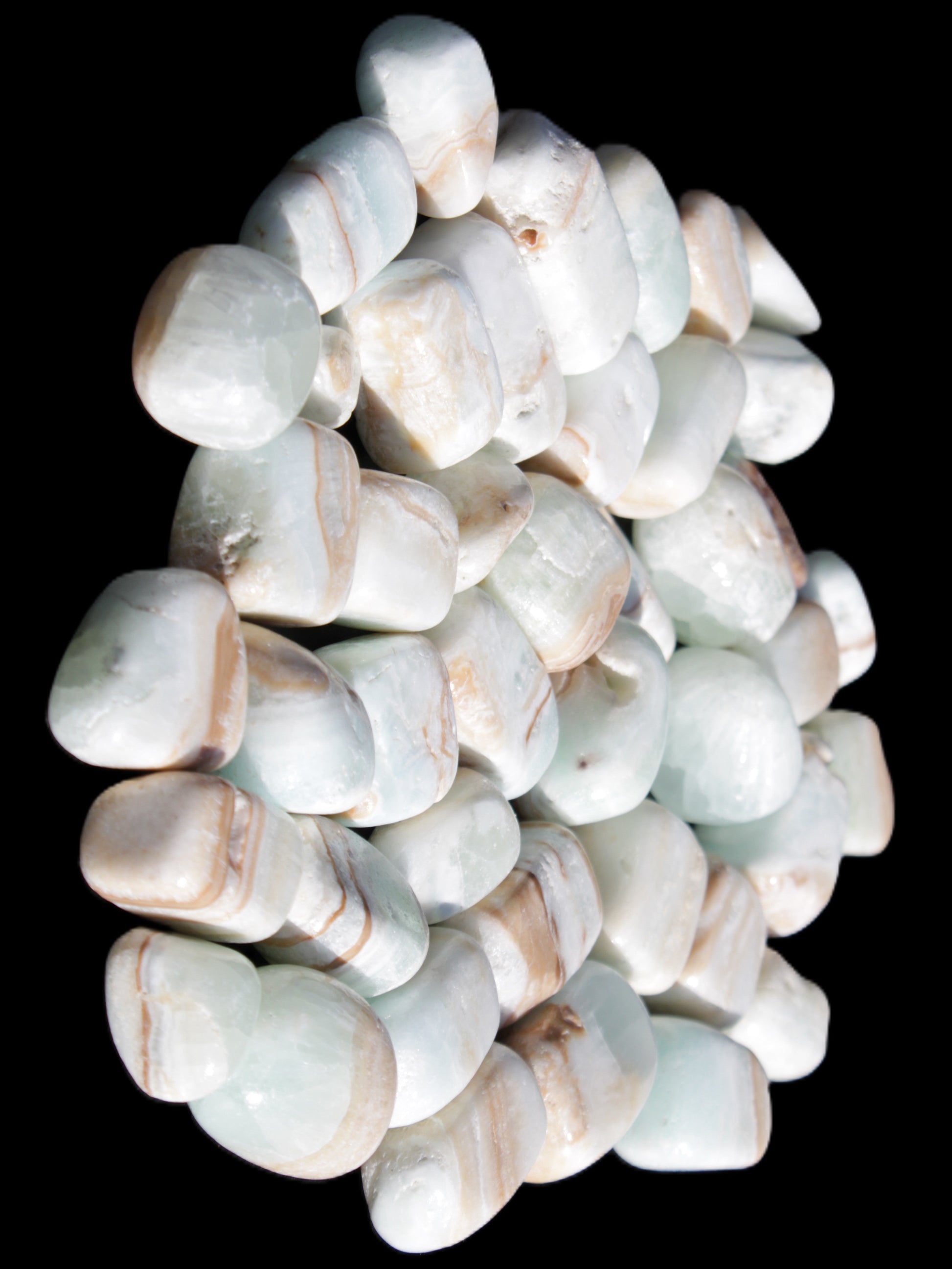 Caribbean Calcite 41 tumbled stones 20*10mm - 27*20mm  590g Wholesale Rocks and Things Store