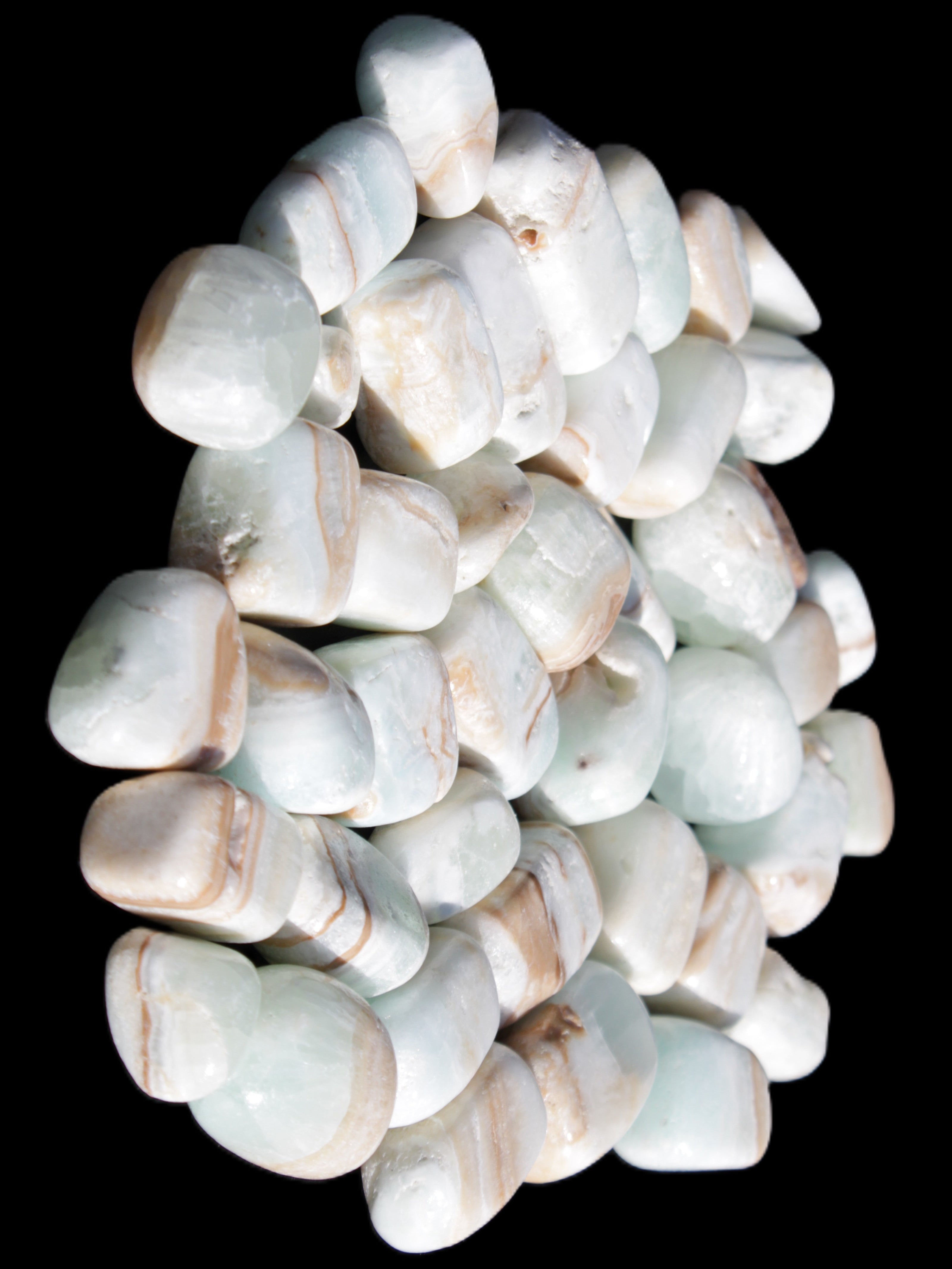 Caribbean Calcite 41 tumbled stones 20*10mm - 27*20mm  590g Wholesale Rocks and Things Store