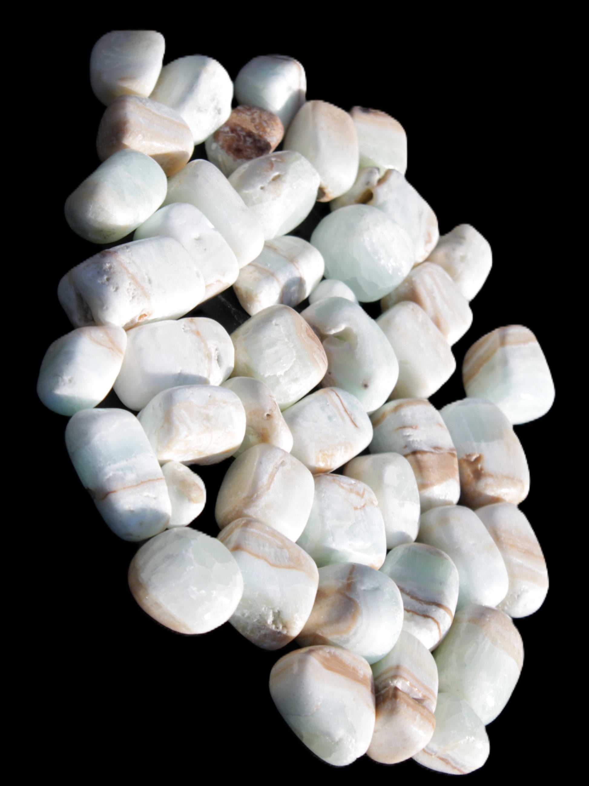Caribbean Calcite 41 tumbled stones 20*10mm - 27*20mm  590g Wholesale Rocks and Things Store