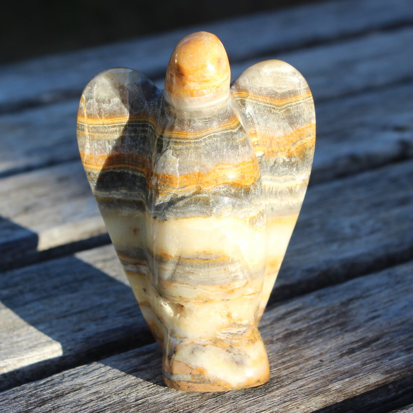Bumblebee Calcite hand-carved Angel 170g