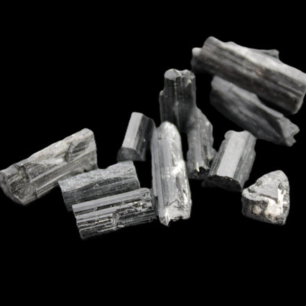 Black Tourmaline 7-9 natural crystals from Pakistan 7-22mm 17.5g Rocks and Things Store