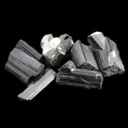 Black Tourmaline 7-9 natural crystals from Pakistan 7-22mm 17.5g Rocks and Things Store