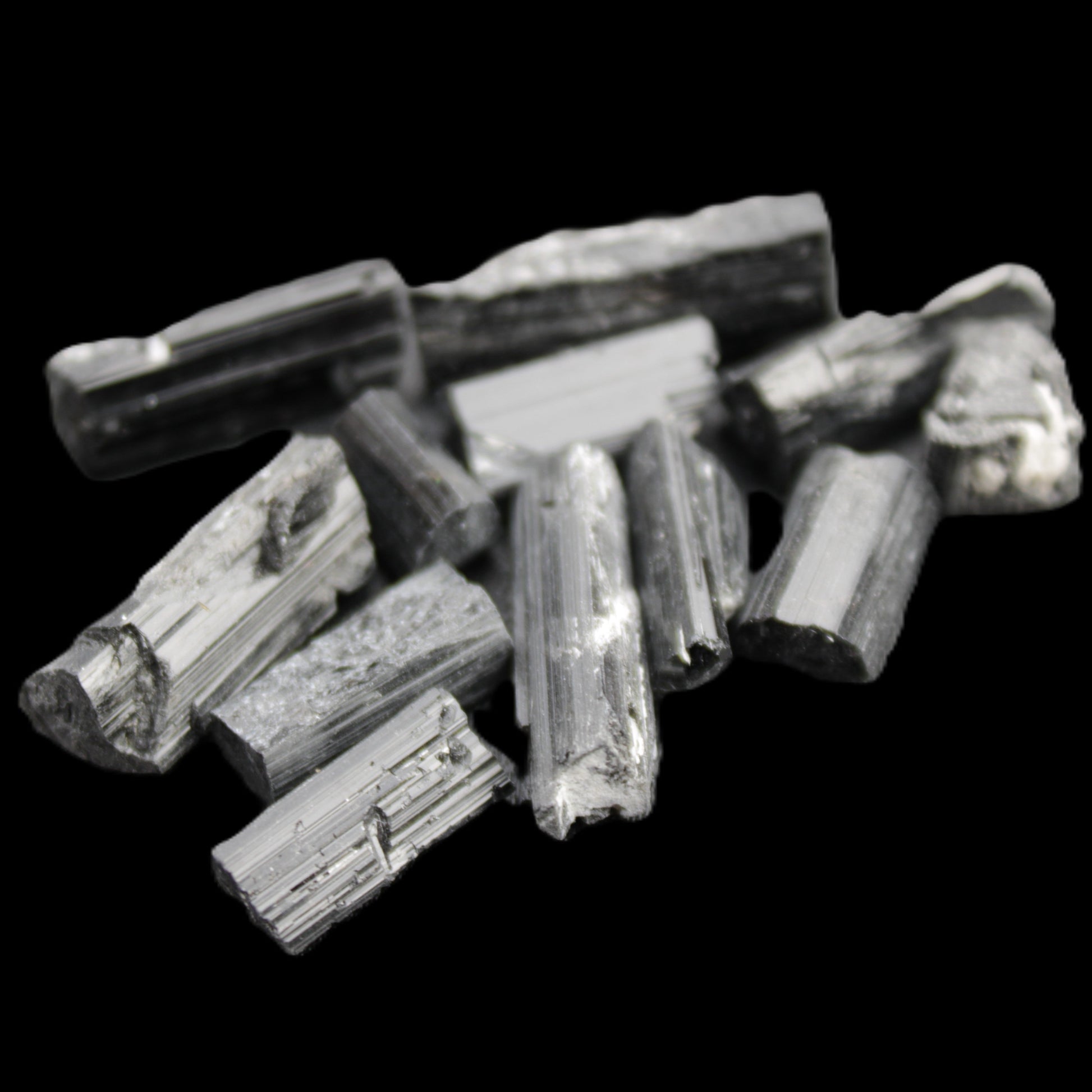 Black Tourmaline 7-9 natural crystals from Pakistan 7-22mm 17.5g Rocks and Things Store