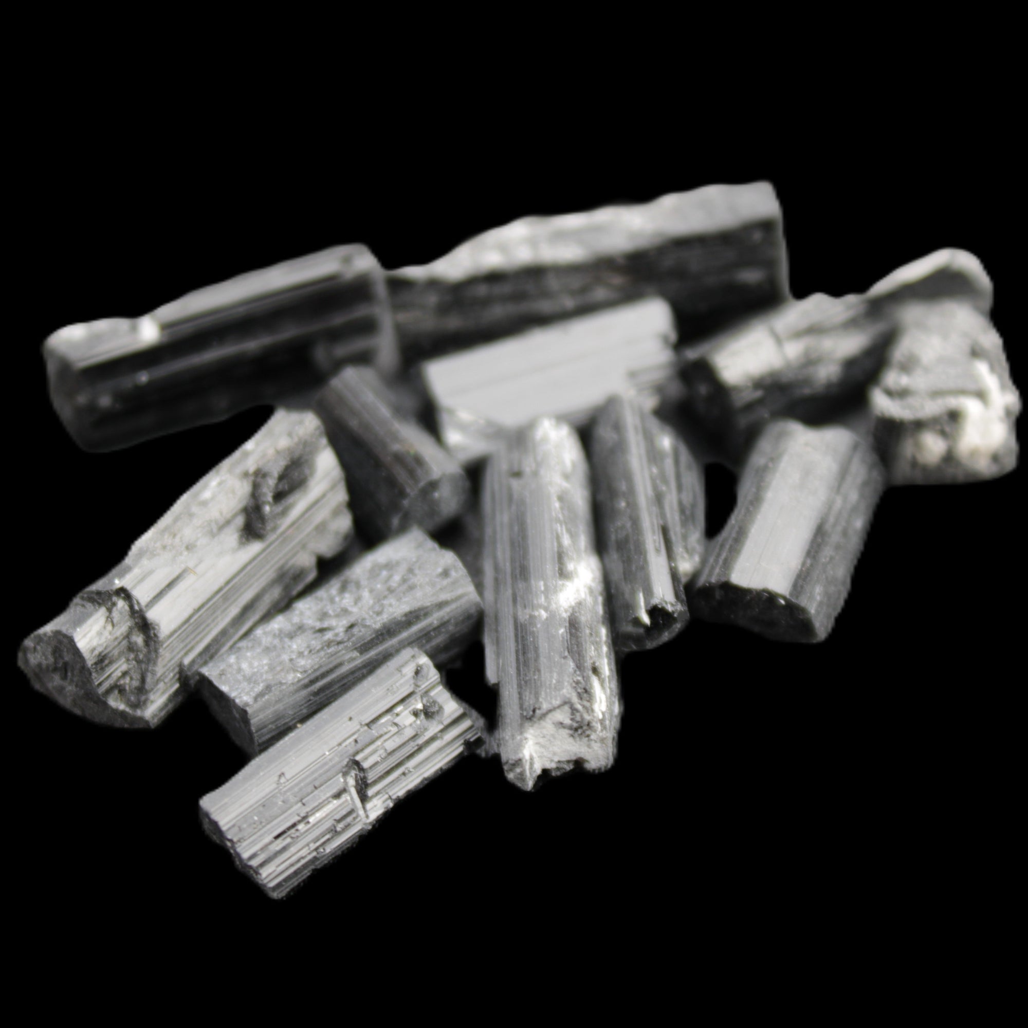 Black Tourmaline 7-9 natural crystals from Pakistan 7-22mm 17.5g Rocks and Things Store