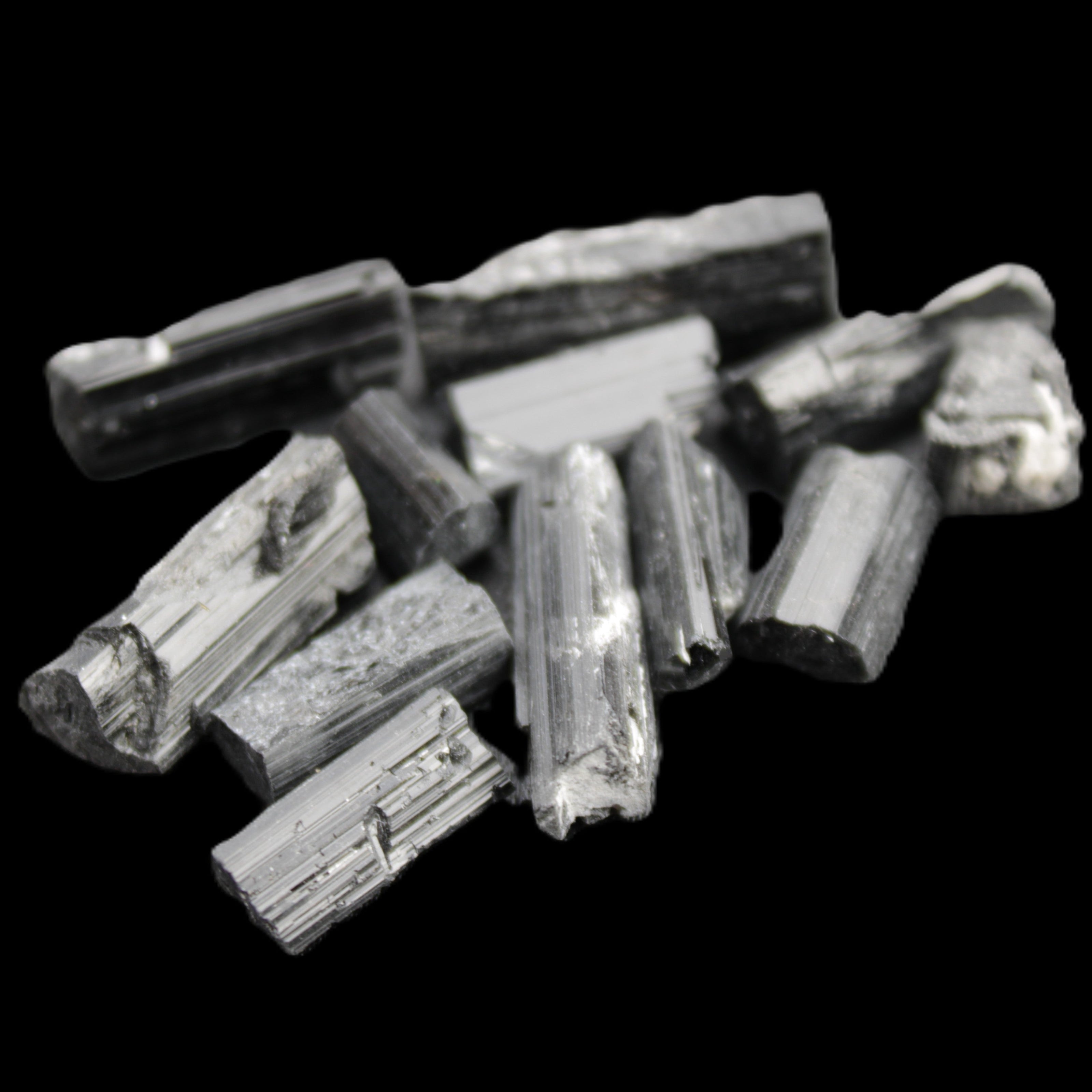 Black Tourmaline 7-9 natural crystals from Pakistan 7-22mm 17.5g Rocks and Things Store