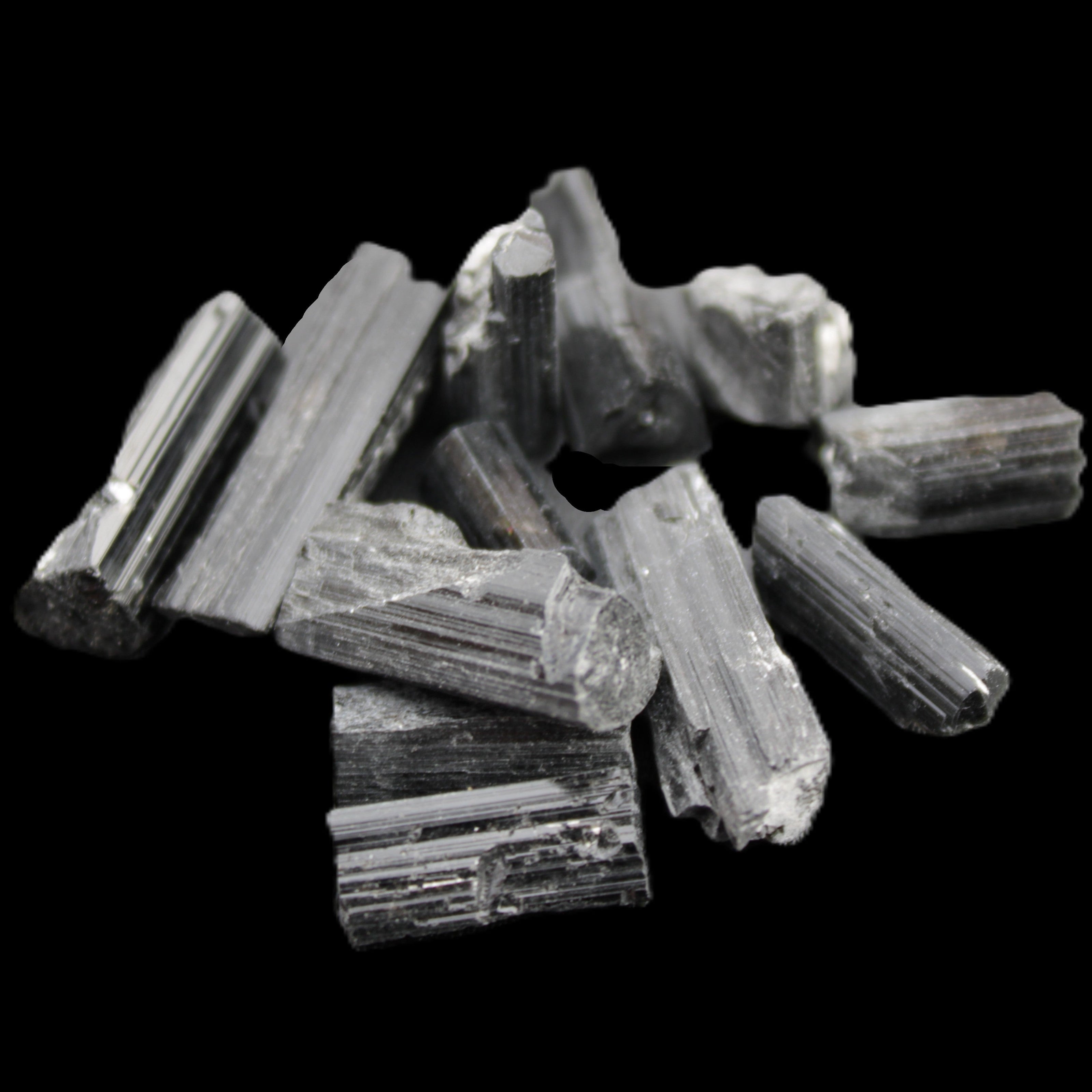 Black Tourmaline 7-9 natural crystals from Pakistan 7-22mm 17.5g Rocks and Things Store
