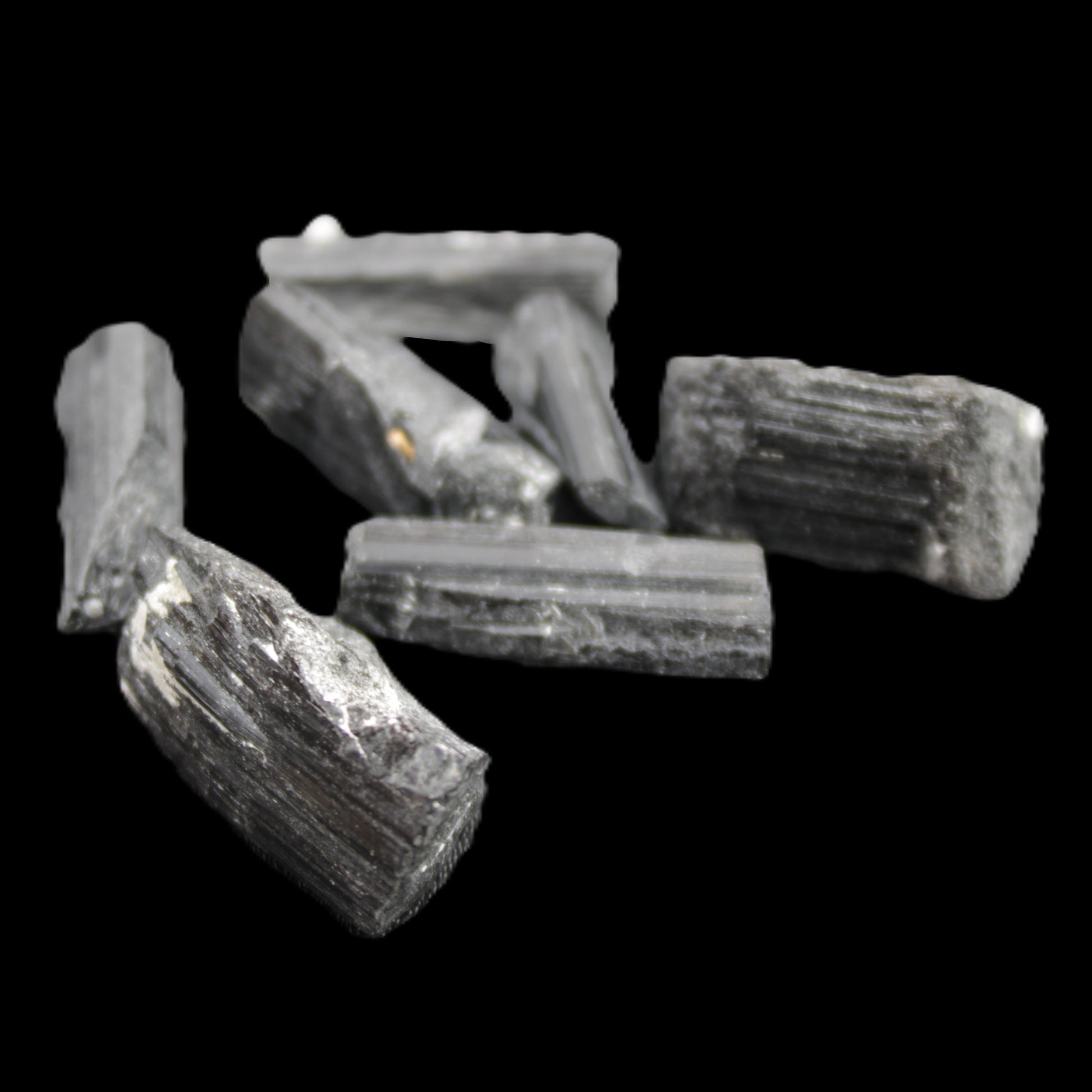 Black Tourmaline 7-9 natural crystals from Pakistan 7-22mm 17.5g Rocks and Things Store