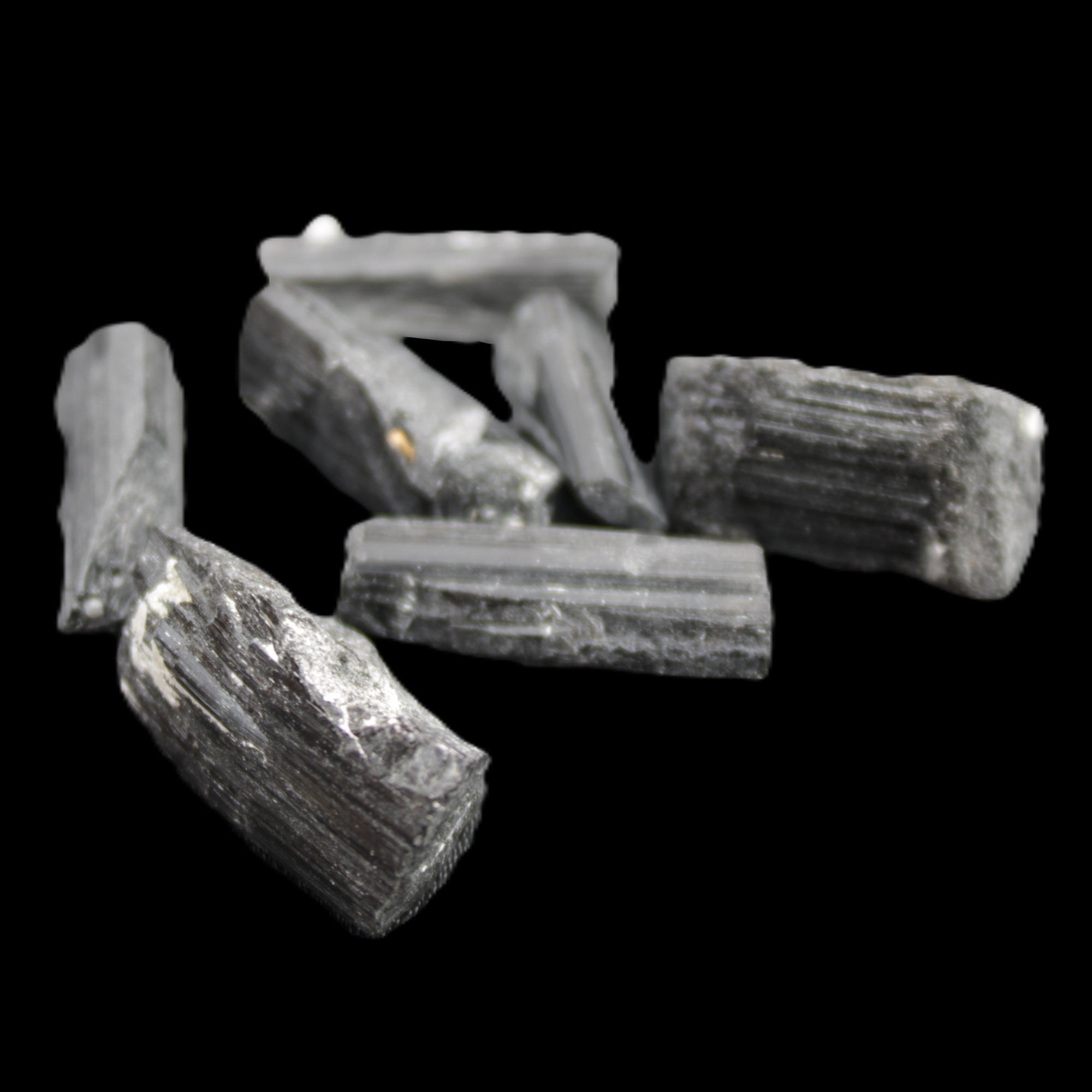 Black Tourmaline 7-9 natural crystals from Pakistan 7-22mm 17.5g Rocks and Things Store