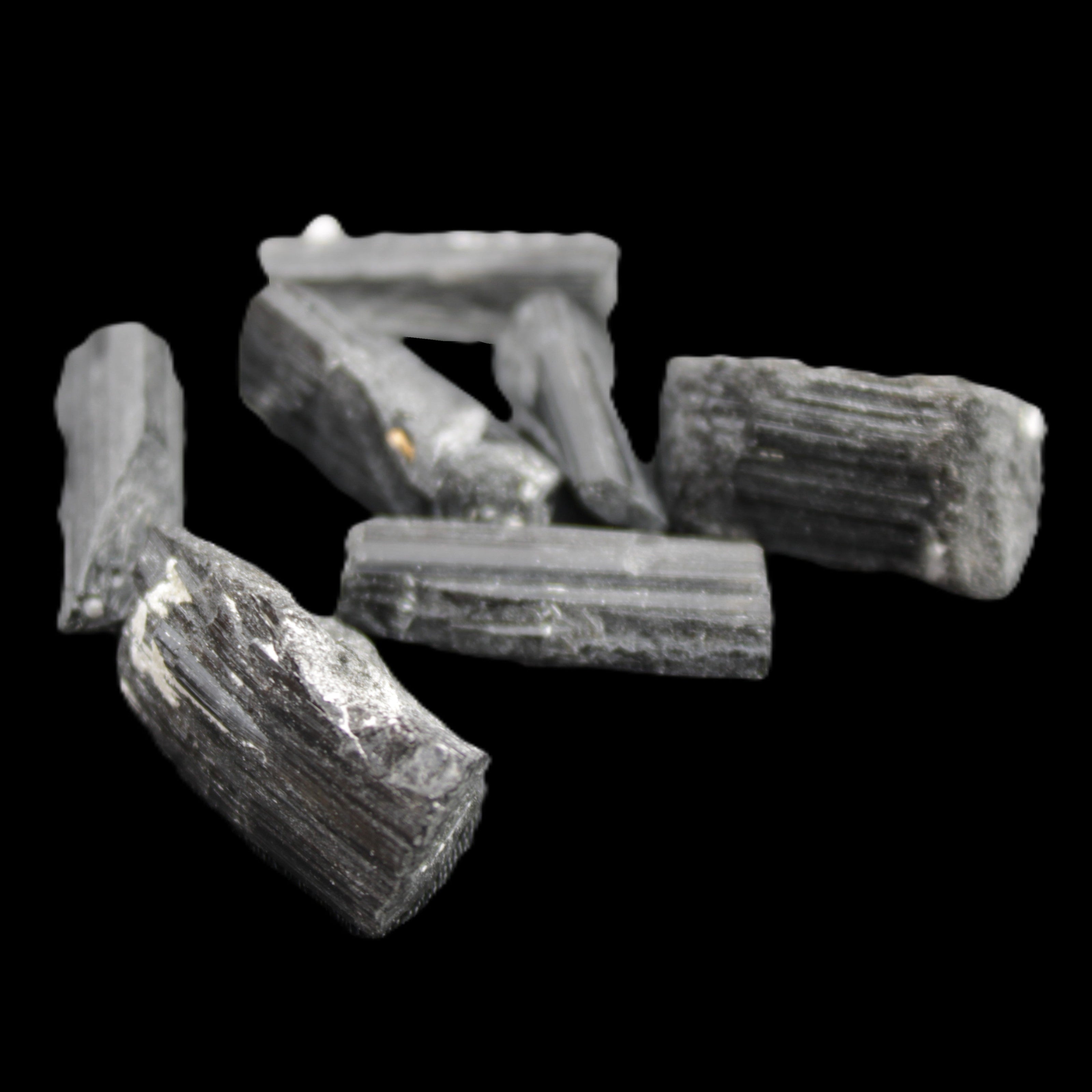 Black Tourmaline 7-9 natural crystals from Pakistan 7-22mm 17.5g Rocks and Things Store