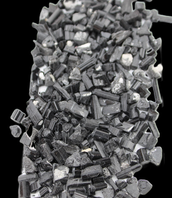 Black Tourmaline tiny natural crystals 3-10mm 250g Wholesale in sunlight - Rocks and Things Store
