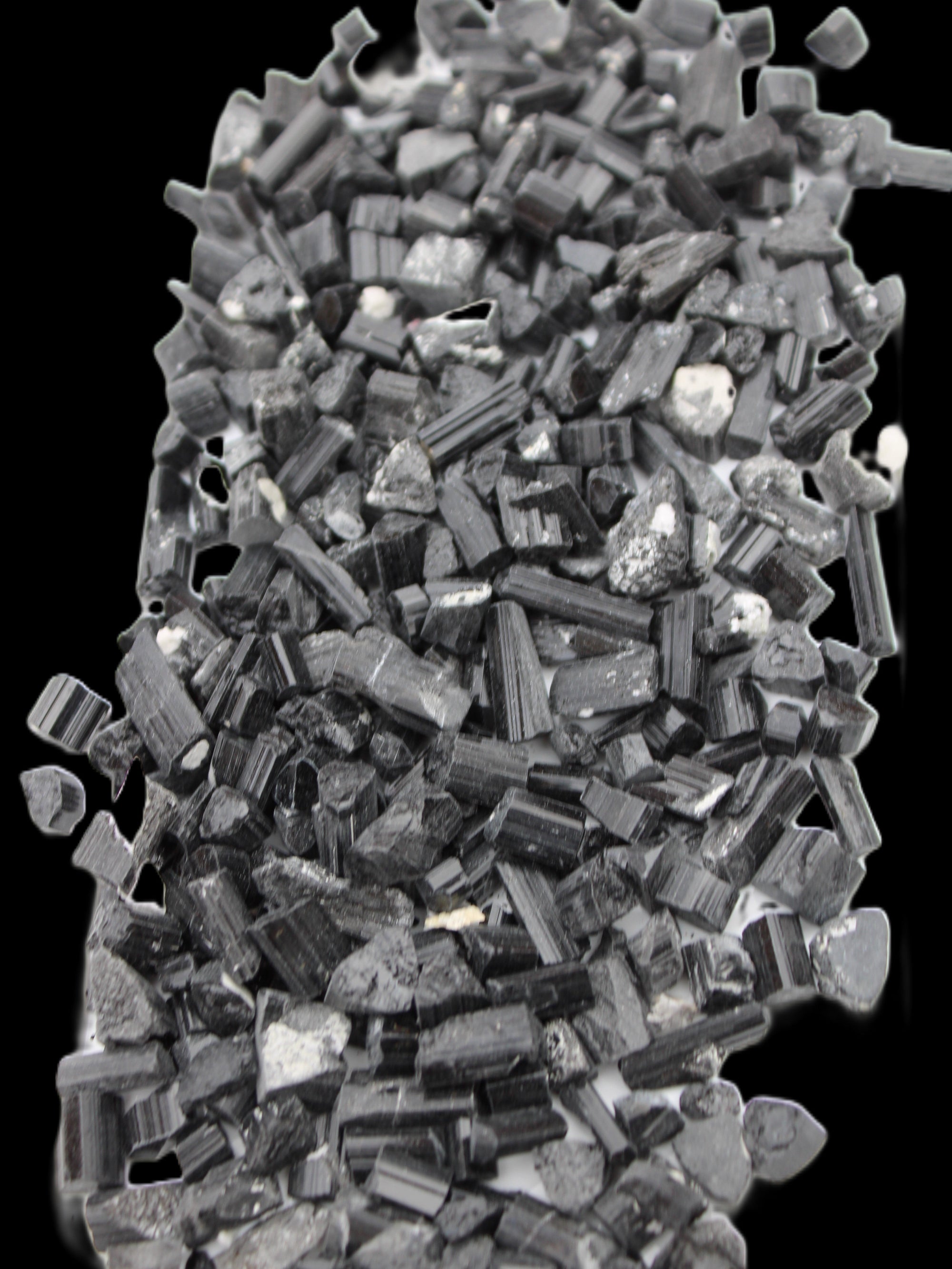 Black Tourmaline tiny natural crystals 3-10mm 250g Wholesale in sunlight - Rocks and Things Store