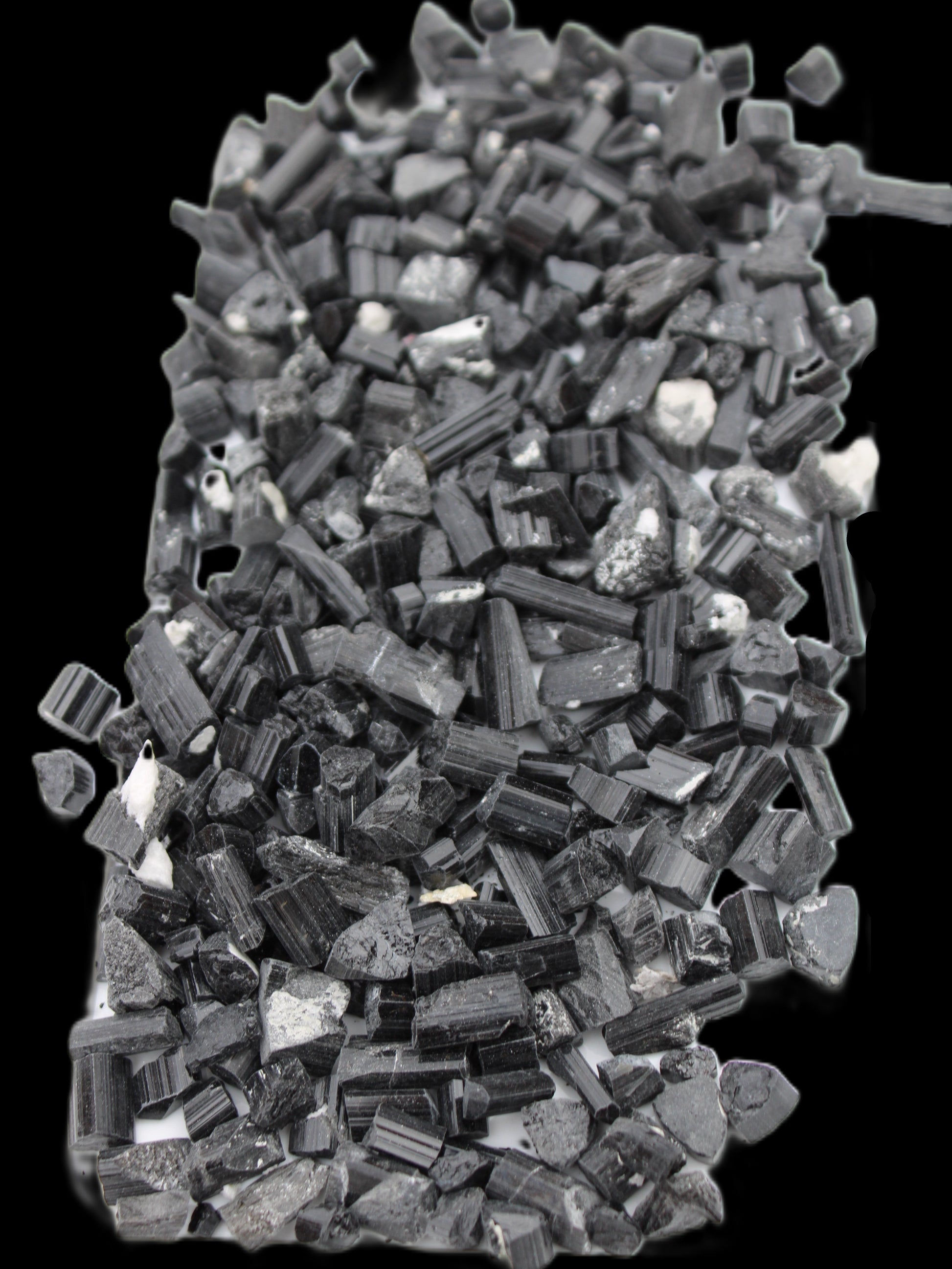 Black Tourmaline tiny natural crystals 3-10mm 250g Wholesale in sunlight - Rocks and Things Store