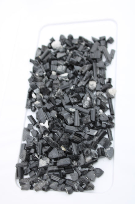 Black Tourmaline tiny natural crystals 3-10mm 250g Wholesale in sunlight - Rocks and Things Store