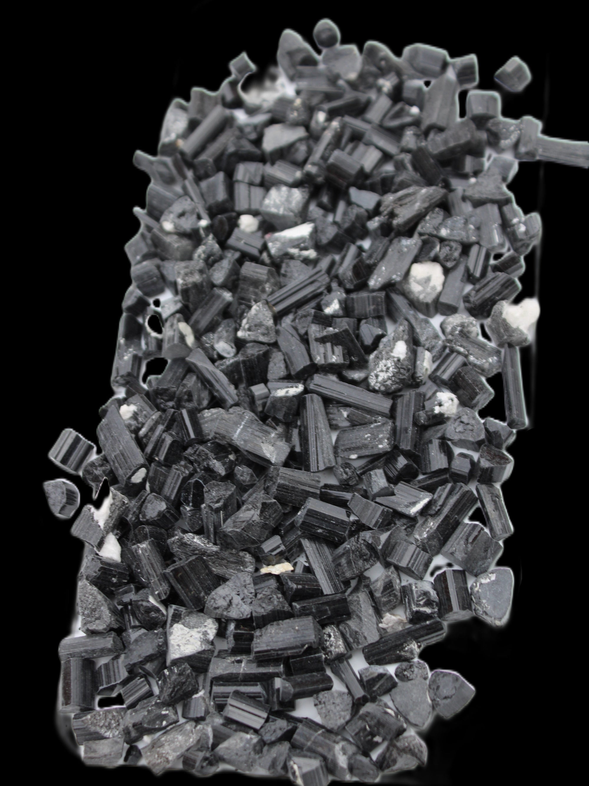Black Tourmaline tiny natural crystals 3-10mm 250g Wholesale in sunlight - Rocks and Things Store