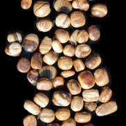 Chocolate Calcite 55 tumbled stones 21*11mm - 24-23mm  810g Wholesale in sunlight - Rocks and Things Store