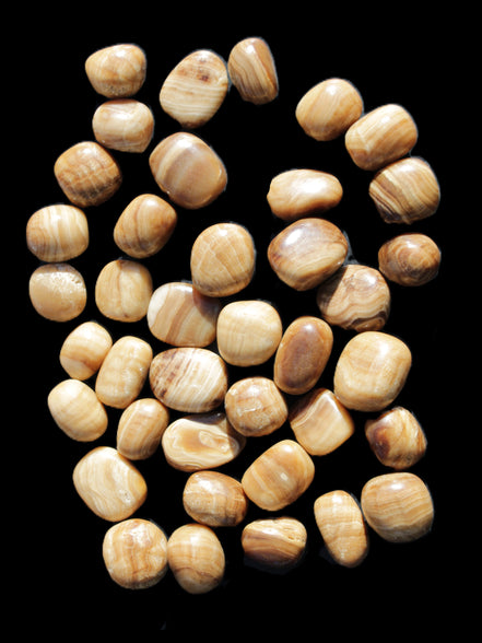 Chocolate Calcite 39 tumbled stones  23*17mm - 25*22mm 670g Wholesale in sunlight - Rocks and Things Store