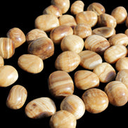 Chocolate Calcite 39 tumbled stones  23*17mm - 25*22mm 670g Wholesale in sunlight - Rocks and Things Store