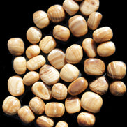 Chocolate Calcite 39 tumbled stones  23*17mm - 25*22mm 670g Wholesale in sunlight - Rocks and Things Store